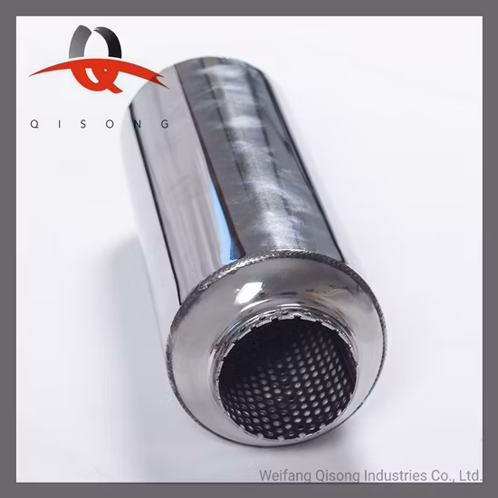 [Qisong] Autoteile Edelstahl Auto Universal Glasspack Resonator Tornado Schalldämpfer Spiralschalldämpfer
